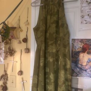 Floral Olive Green Dress